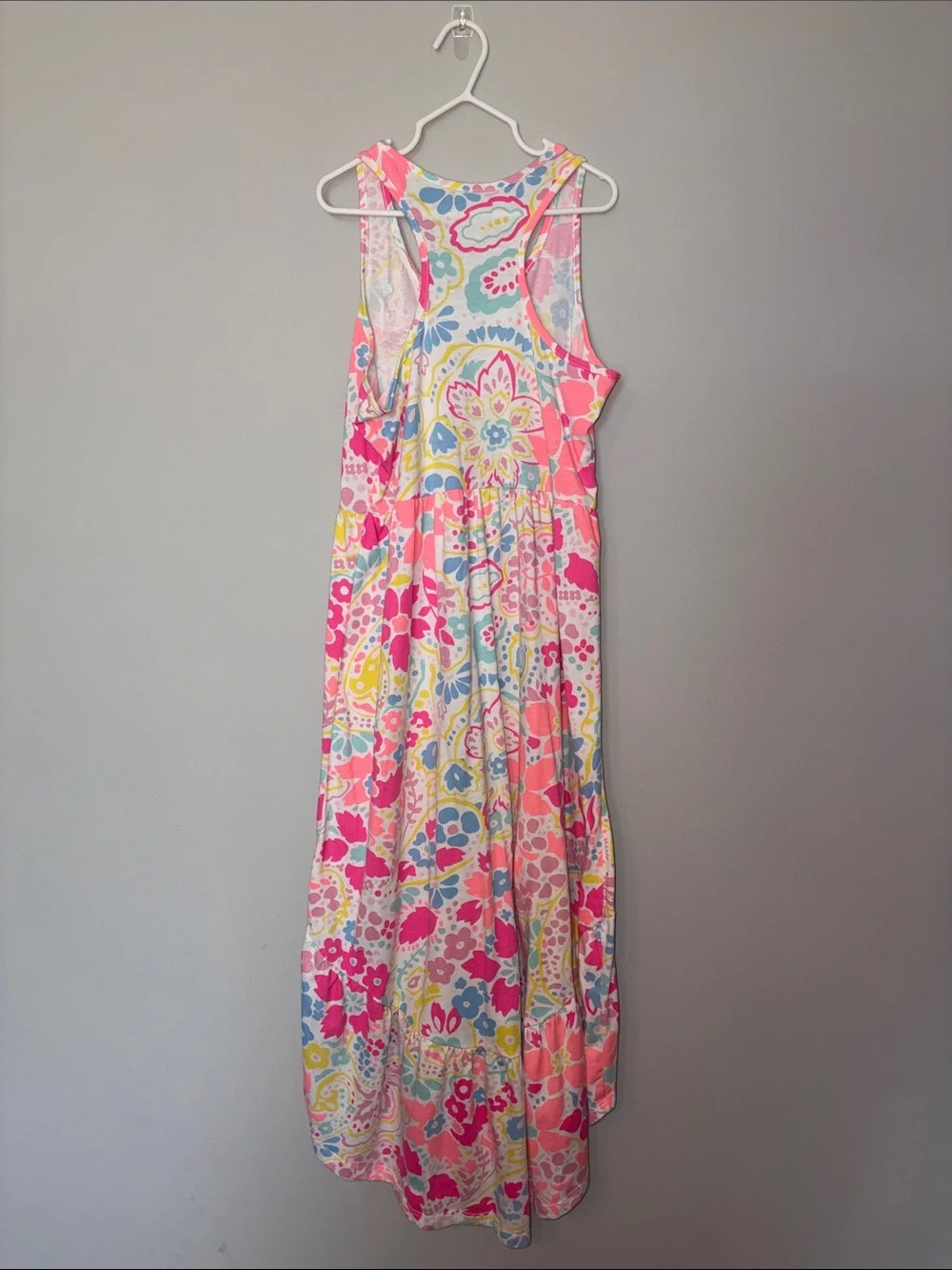 The Children's Place Pink Multi Floral Tank Dress Youth Large - Picture 4 of 4